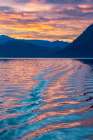 USA-Alaska-Tongass National Forest Sunset reflections on inlet water Art Print